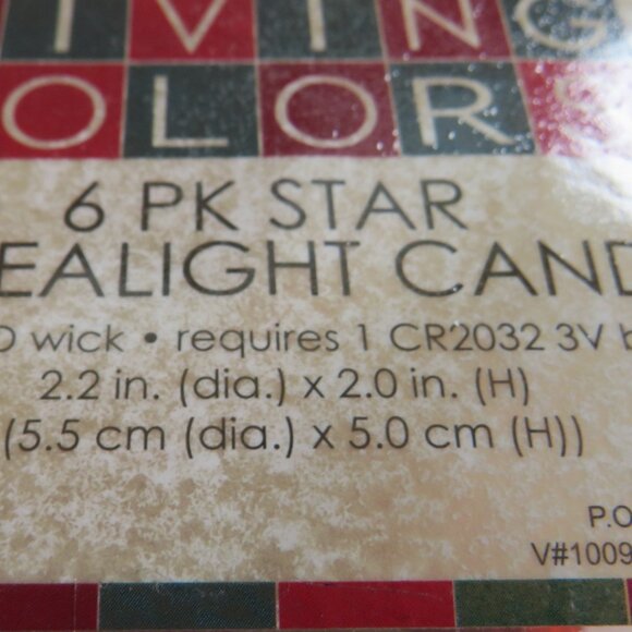 Star Tea Lights Metallic & Glittered 6pk Patriotic - Picture 2 of 5